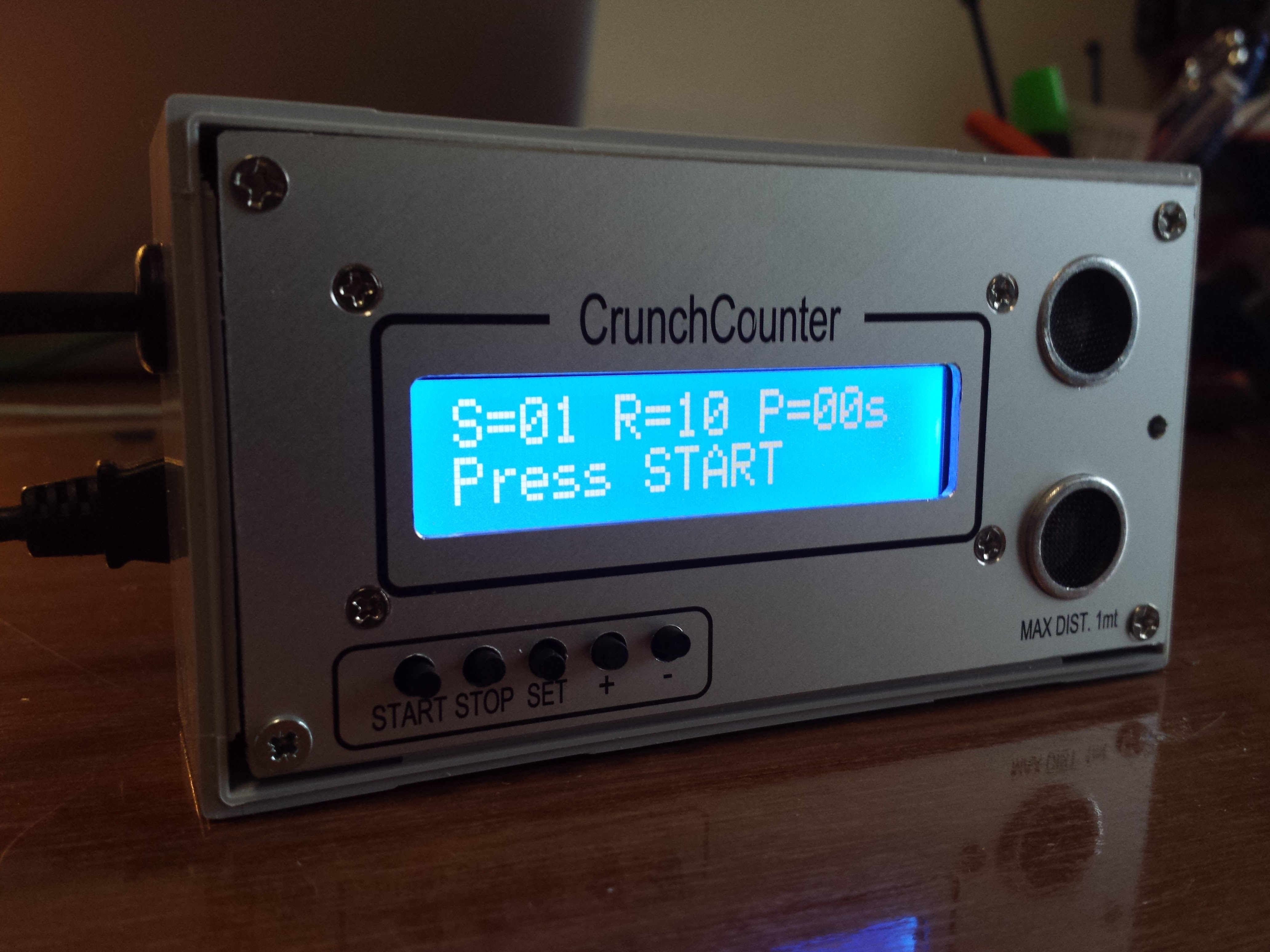 Crunch counter in use